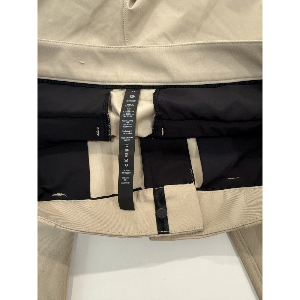 Lululemon ABC Classic-Fit Trouser Beige Performance Size 35X26 LM5AR15 - Picture 4 of 6